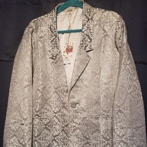 Silver Metallic Blazer